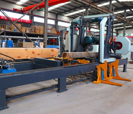 Hydraulic Portable Sawmill Wood Cutting Band Saw Machine, Sawmill in Hydraulic Operation