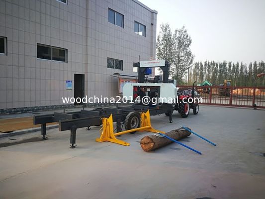 Portable Sawmill with Trailer, Wood Band Saw Mill with Mobile trailer