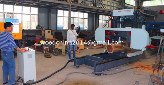 CNC Horizontal Band Sawmill Saw Machines, Wood Log Cutting Saws Bandsaw Mill