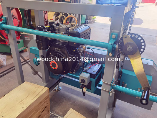 SW26G Wood Portable Sawmill Gasoline Milling Bandsaw 480mm Wheel Dia