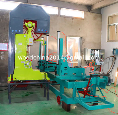 40'' Wood Log cutting vertical band saw machine band sawmills with carriage