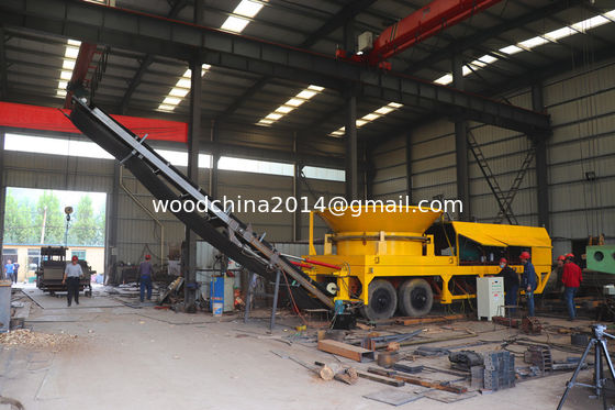 Wood Chipper processing Machine Wood Crusher Price, Diesel Crusher with wheels for wood branches