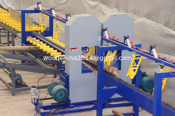 Wood Cutting Off Circular Sawmill, Multiple Heads Wood Slasher Saw Machine