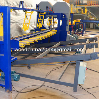 Twin Vertical Bandsaw Mill Wood Production Line 150-200CBM Per Hour