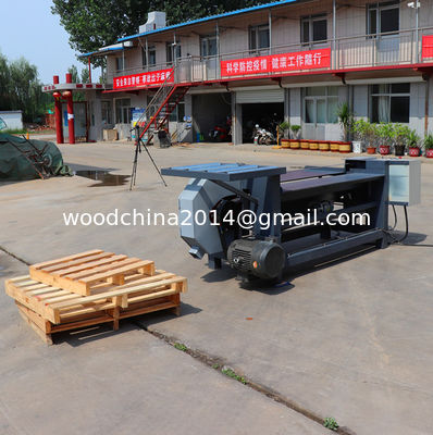 Waste Wood Pallet Dismantler Bandsaw 7.5KW Horizontal Woodworking