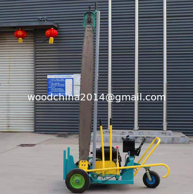 Portable Electric / Gagoline Wood Slasher Big Chain Saw Crosscut Saw For Log Diameter 2.4 Meters
