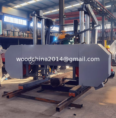 Electric Motor Large Bandsaw Mill Horizontal Band Saw For Cutting Logs