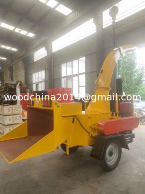 Wood Chipper processing Machine Wood Crusher Price, Diesel Crusher with wheels for wood branches