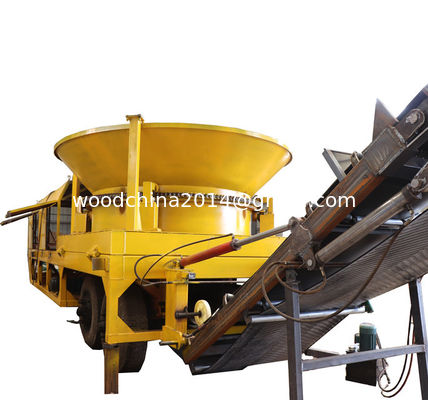Mobile Diesel wood tree stump cone crusher, Wood Chipper Price, with wheels