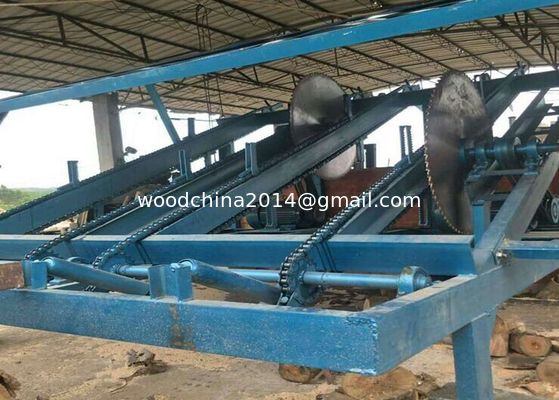 Wood Cutting Off Circular Sawmill, Multiple Heads Wood Slasher Saw Machine