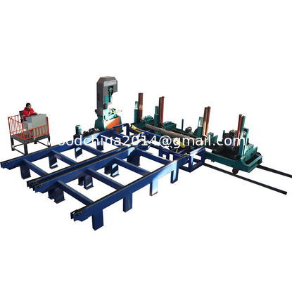 Wood cutting vertical woodworking band saw machine band sawmills with carriage