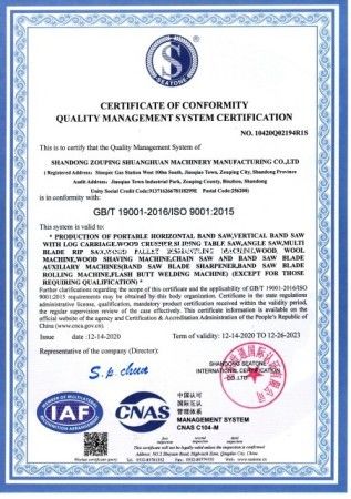 China Weifang Jiuyi Information technology co., LTD certification