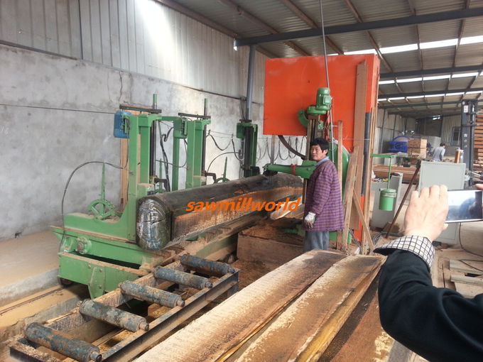 Big vertical band sawmill with CNC carriage automatic wood cutting machine