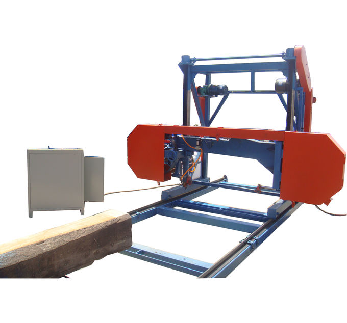 Portable Horizontal Band Saw Mobile Sawmills For Sale with hydraulic log loader