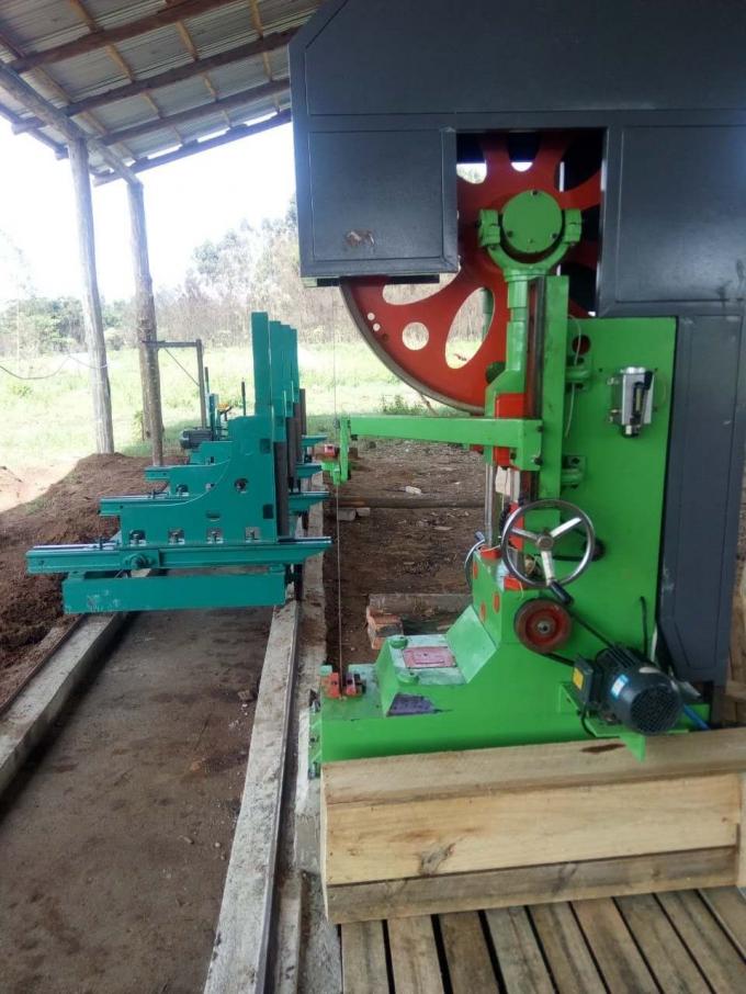 Wood cutting Vertical Band Saw Machine with Log Carriage & Working