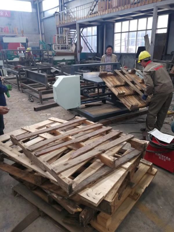 Pallet Dismantling machine wood band saw portable horizontal sawmill